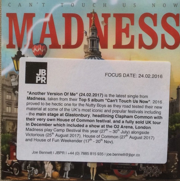 Madness – Another Version Of Me (CDr, Single, Promo, UK)