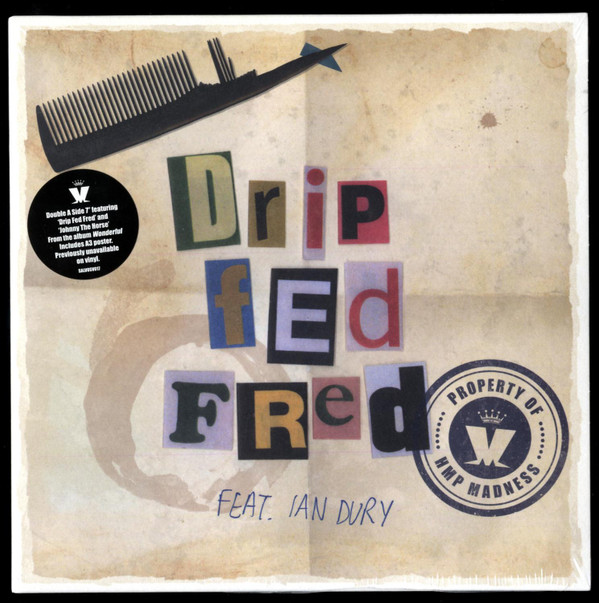 Madness Feat. Ian Dury – Drip Fed Fred (7″, Single, Ltd, USA, Canada & Europe)