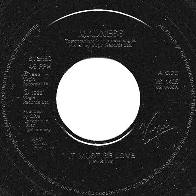Madness – It Must Be Love (7″, Single, Jukebox, UK)